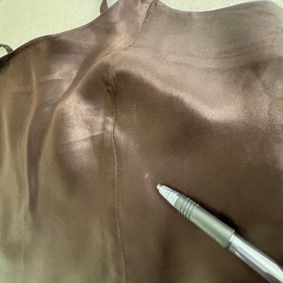 Vintage Express satiny‎ rich chocolate brown camisole - Picture 6 of 6